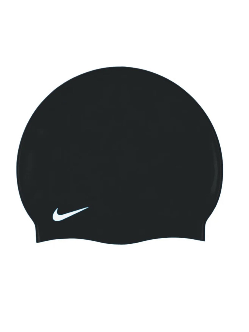 Nike Black Swim Cap with White Swoosh